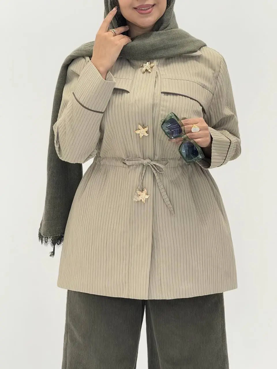 3590-بارونی آستردار راشا (ایراددار)