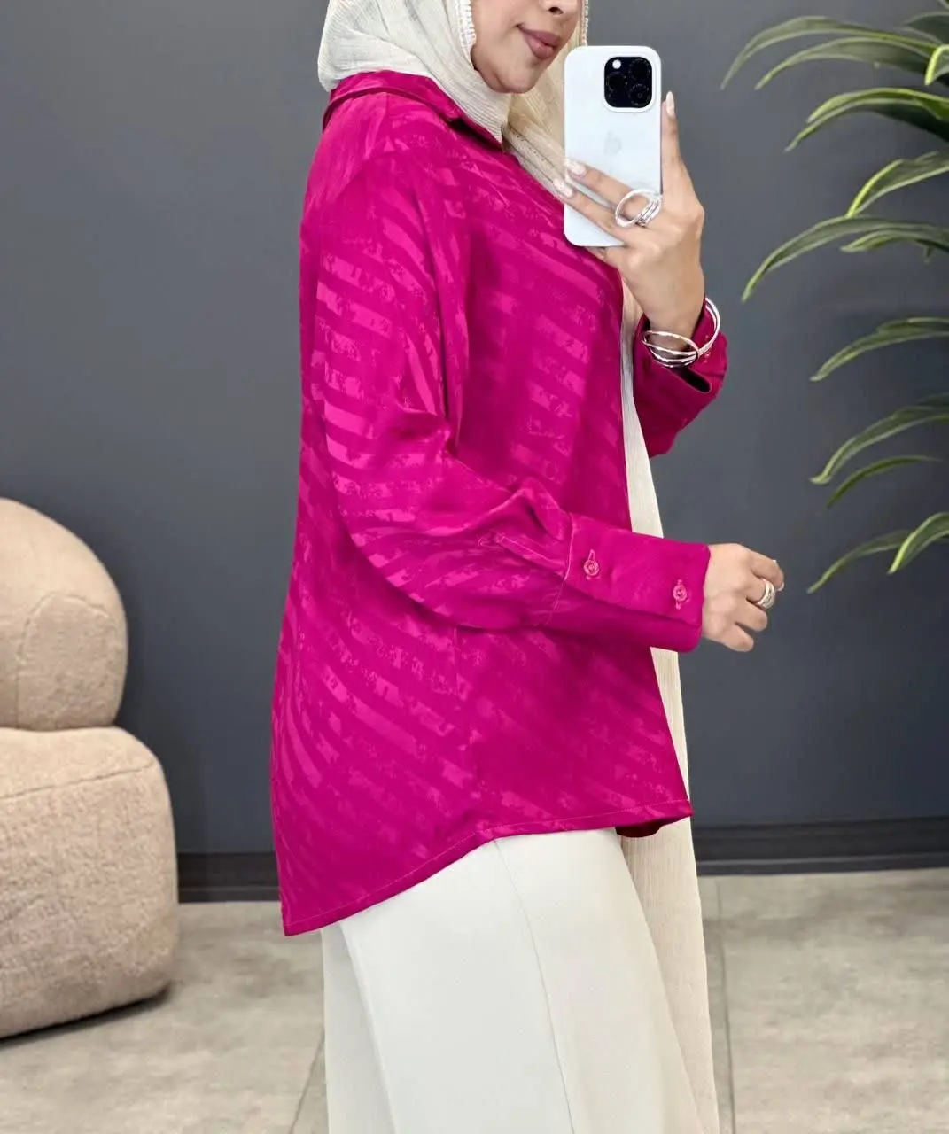 3491-شومیز پیلی دار