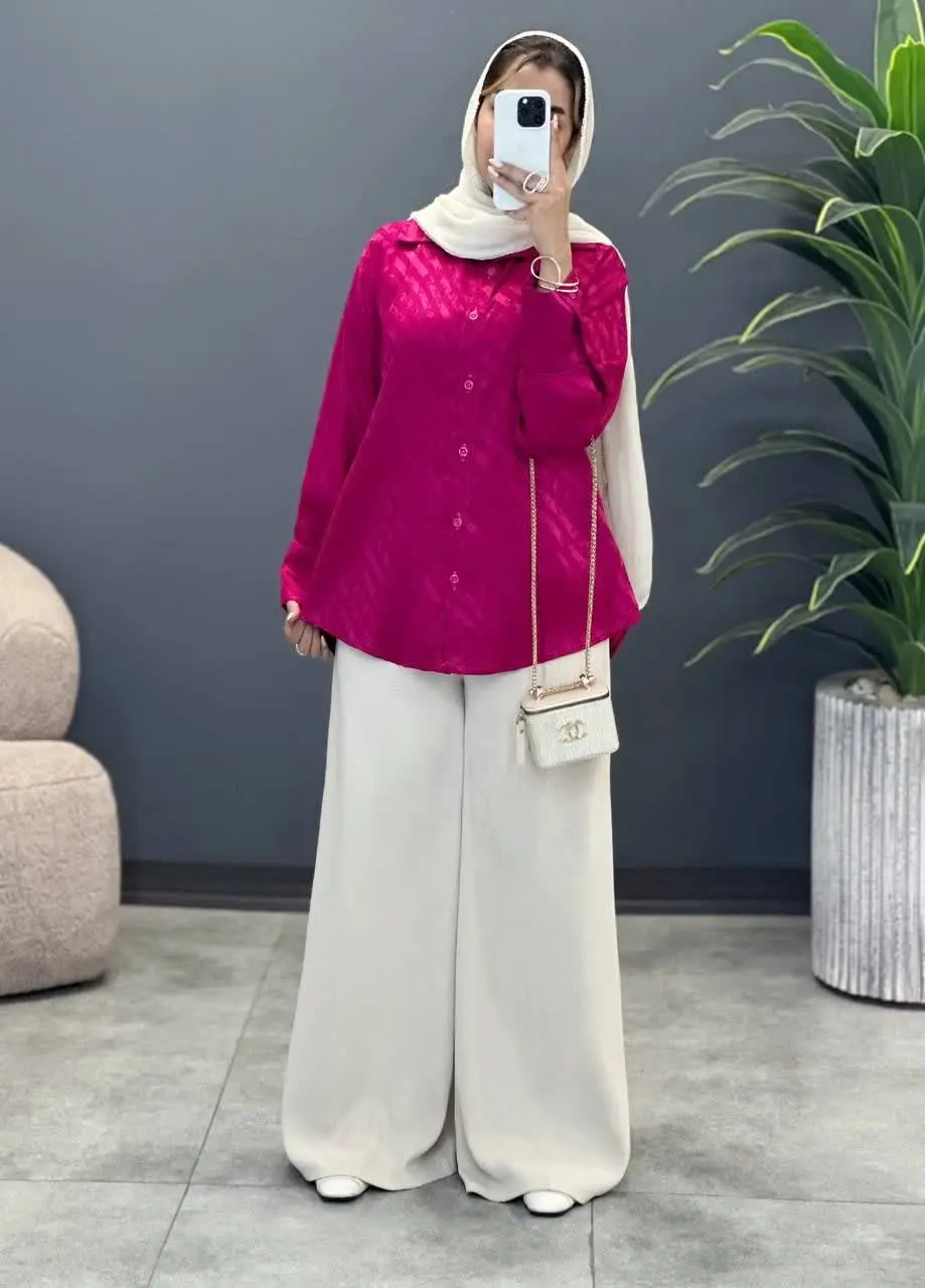 3491-شومیز پیلی دار