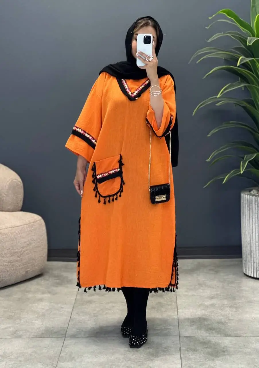 3516-کفتان بلند تک جیب