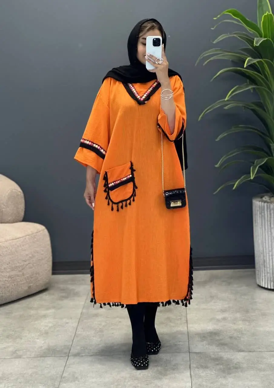 3516-کفتان بلند تک جیب