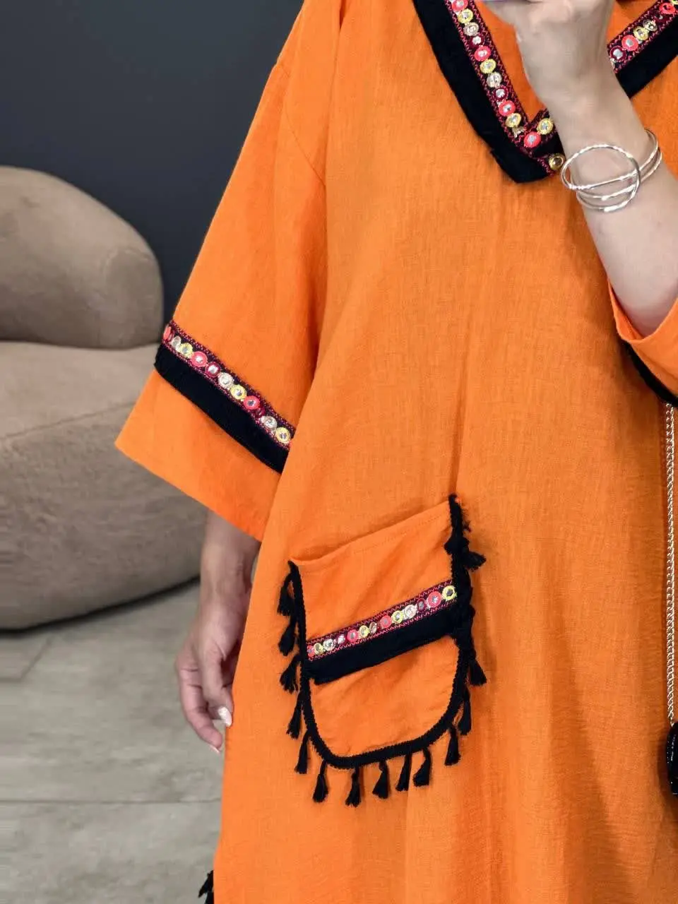 3516-کفتان بلند تک جیب