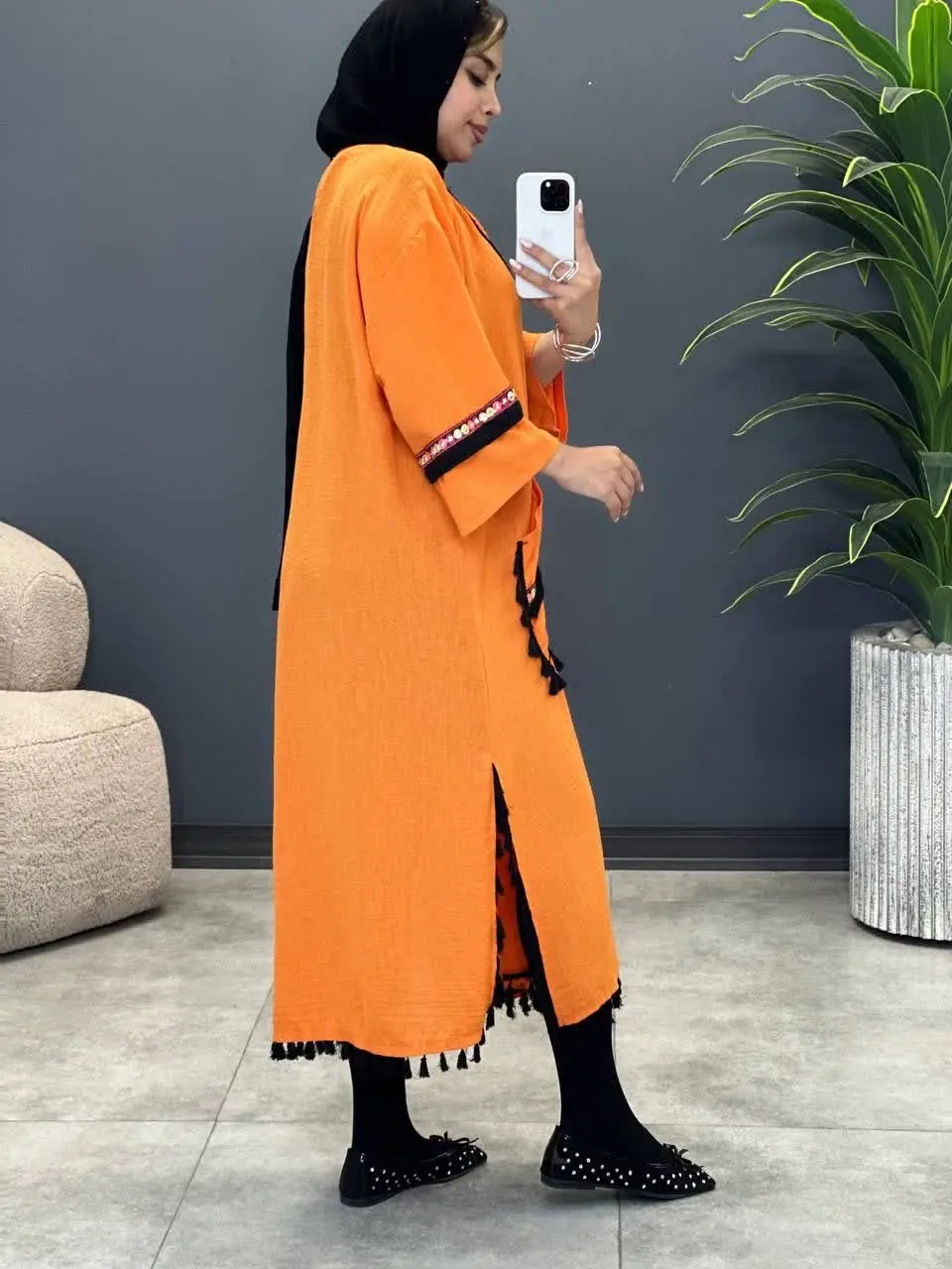 3516-کفتان بلند تک جیب