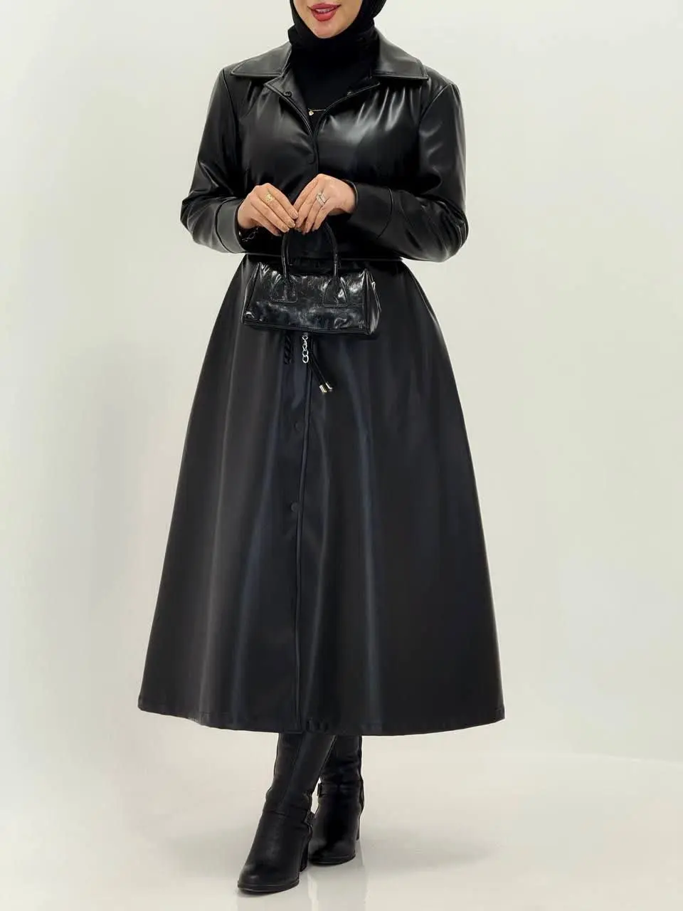 3692-پالتو چرم ژاکلین