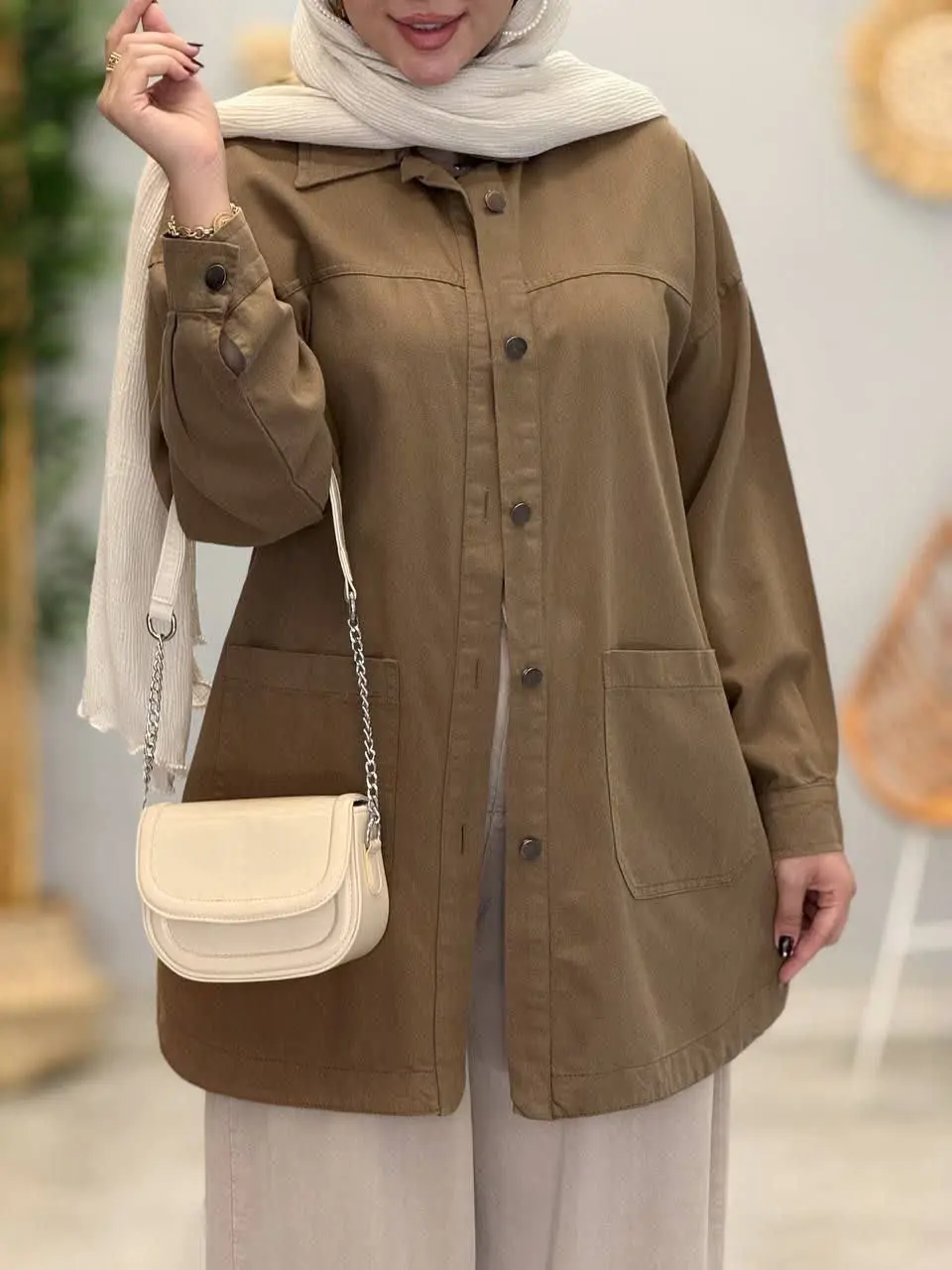 3379-مانتو کتان مرداس