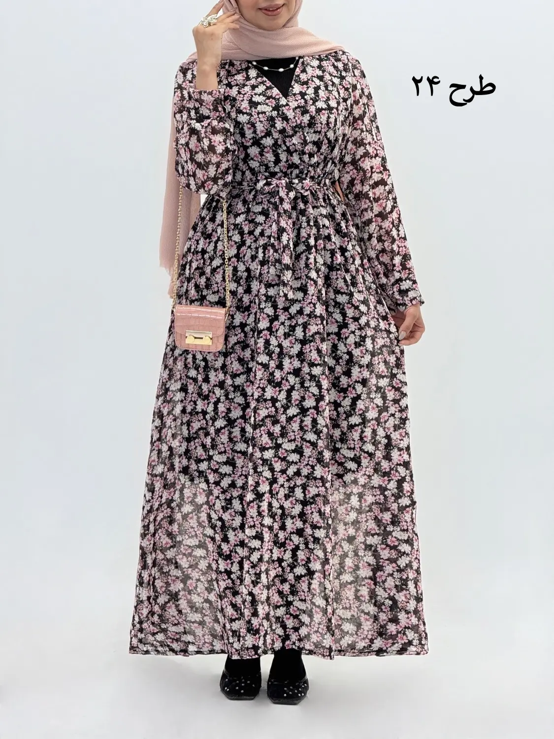 4077-پیراهن حریر فرانک