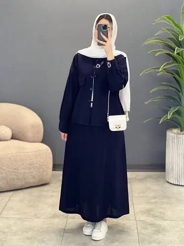 3430-شومیز و دامن دیلان(ایراد دار)