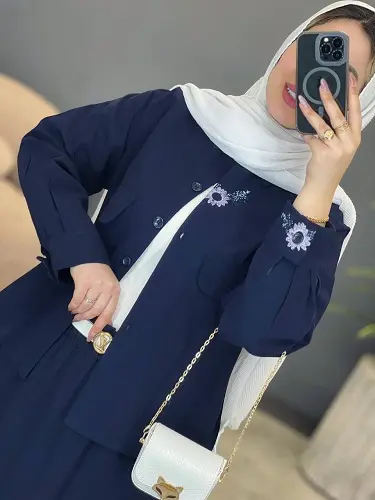 3430-شومیز و دامن دیلان(ایراد دار)