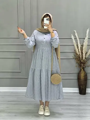 1250 - پیراهن مزونی خامه‌دوزی ( ایراد دار)