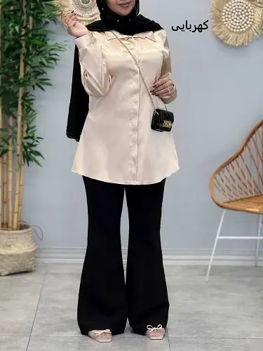 3472 -شومیز ساتن (ایراد دار)