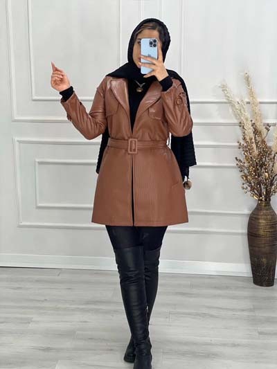 0513-پالتو چرم کلاسیک
