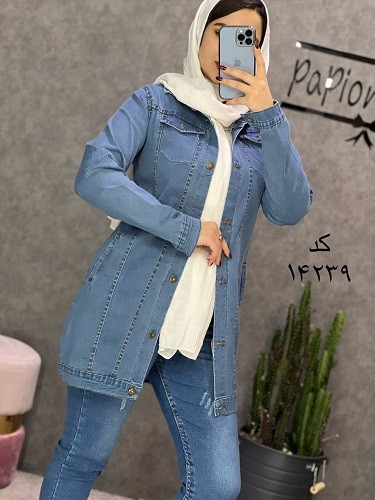 2224_مانتو جین آبی