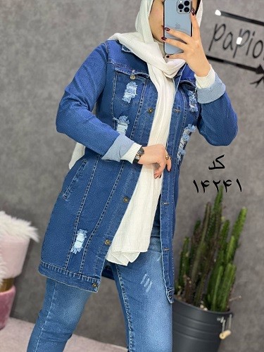 2224_مانتو جین آبی