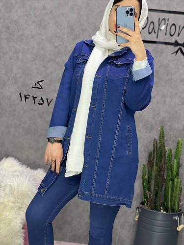 2224_مانتو جین آبی