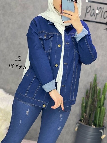 2224_مانتو جین آبی