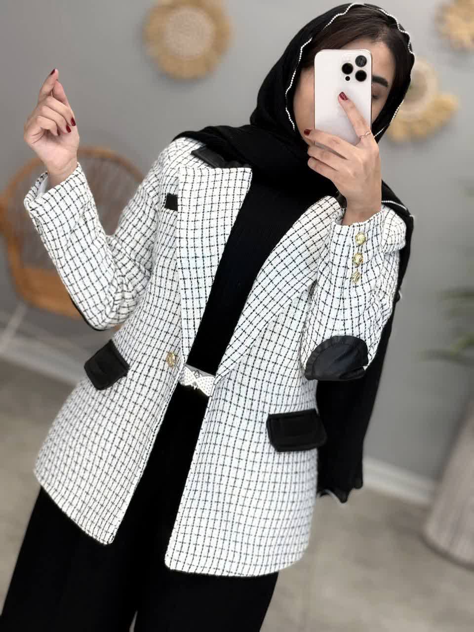 1839- پالتو شانل مزونی شاپرک