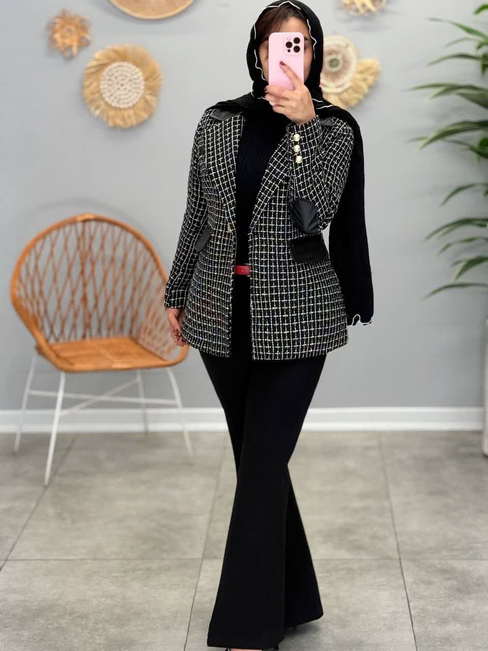 1839- پالتو شانل مزونی شاپرک