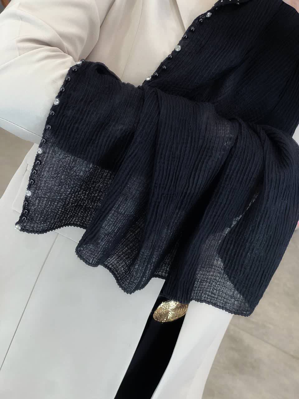 1841- شال مشکی دالیا