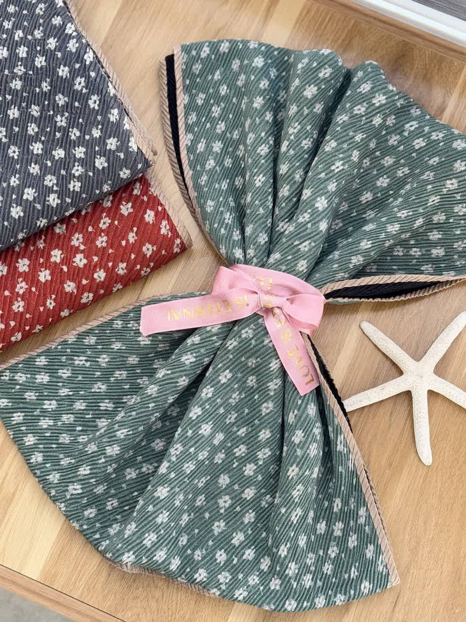 1843- شال دو لایه گلدار بنسای