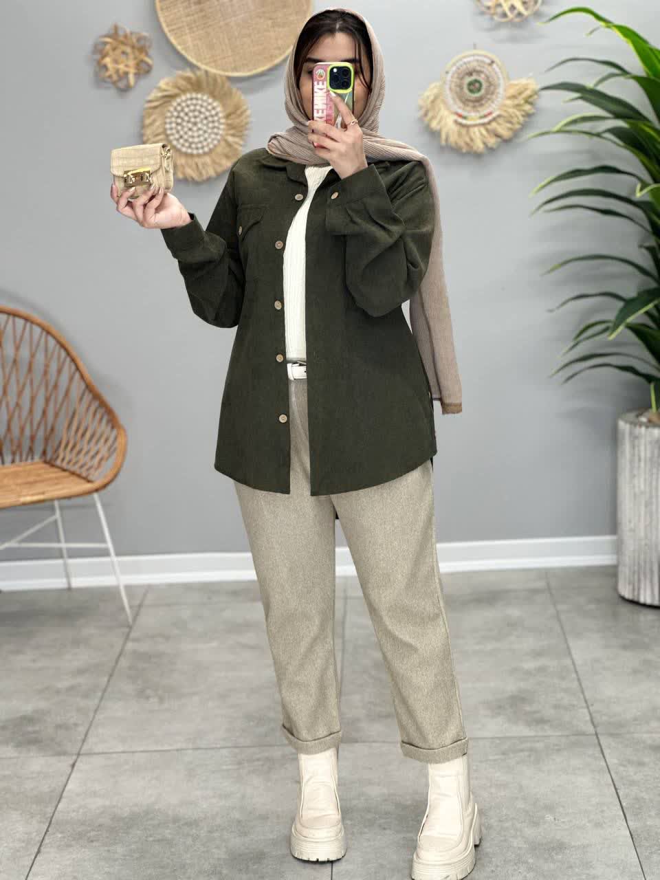 1850- مانتو شومیزی کبریتی