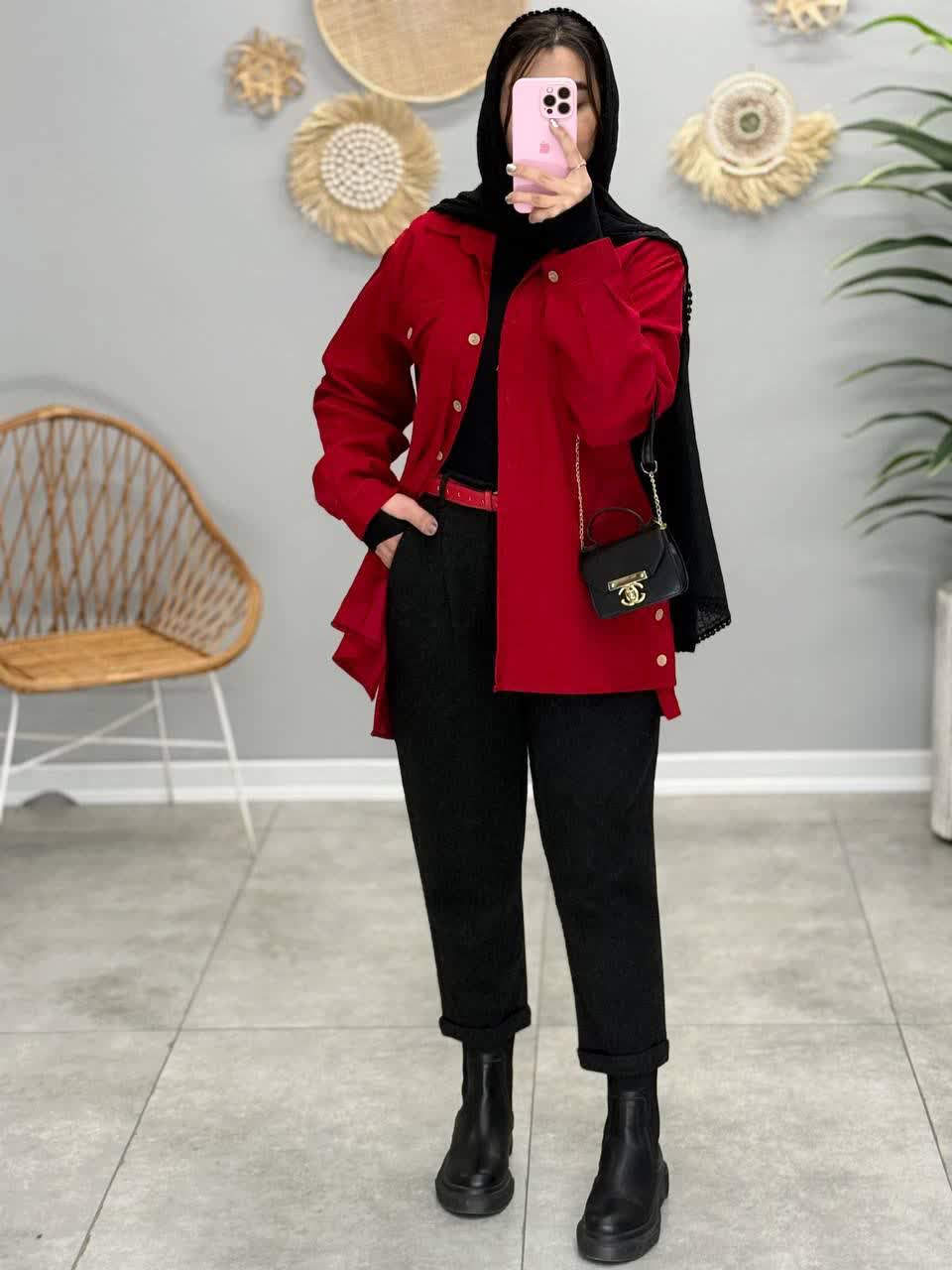 1850- مانتو شومیزی کبریتی