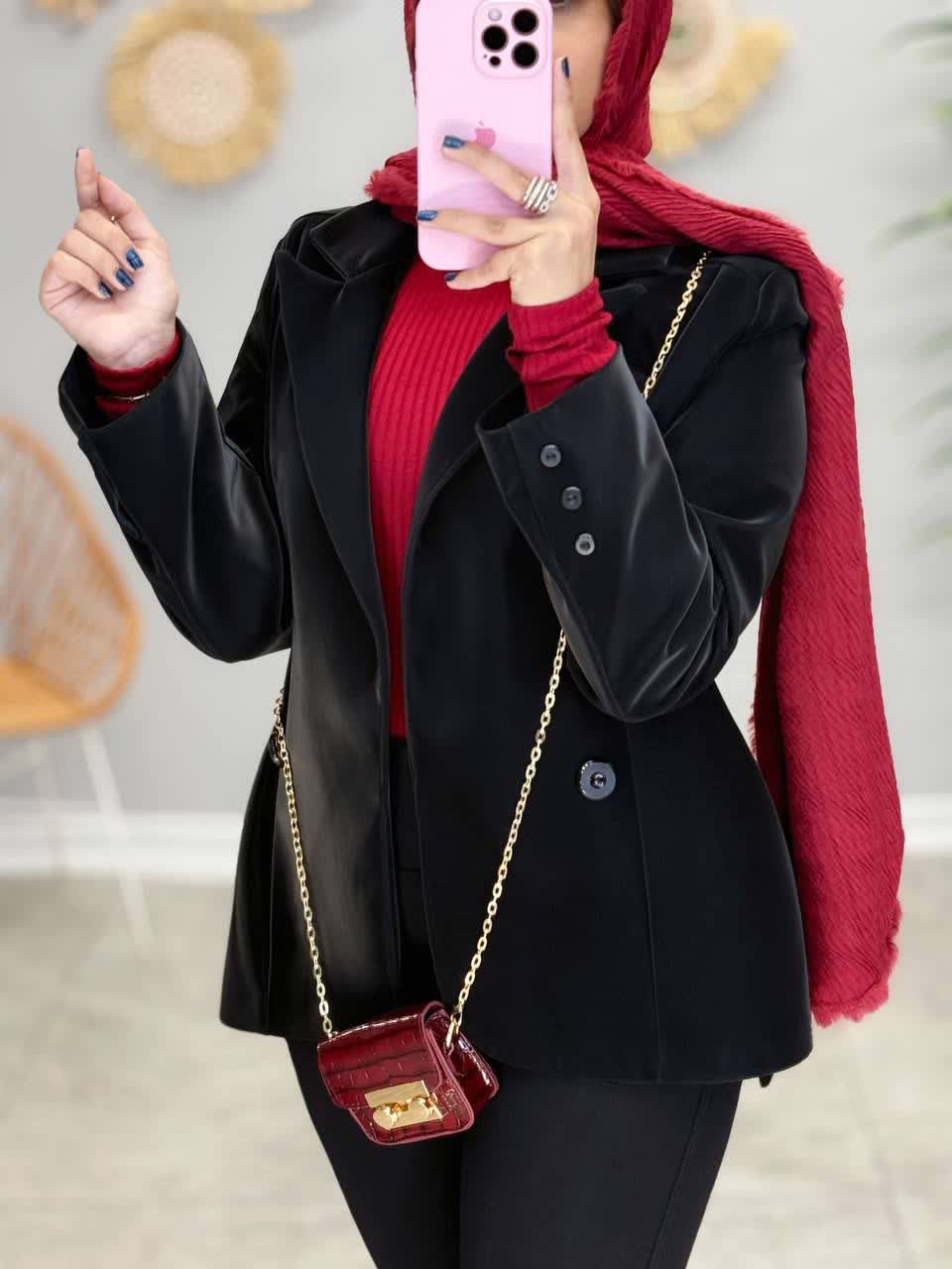 1851- پالتو چرم ماهرخ