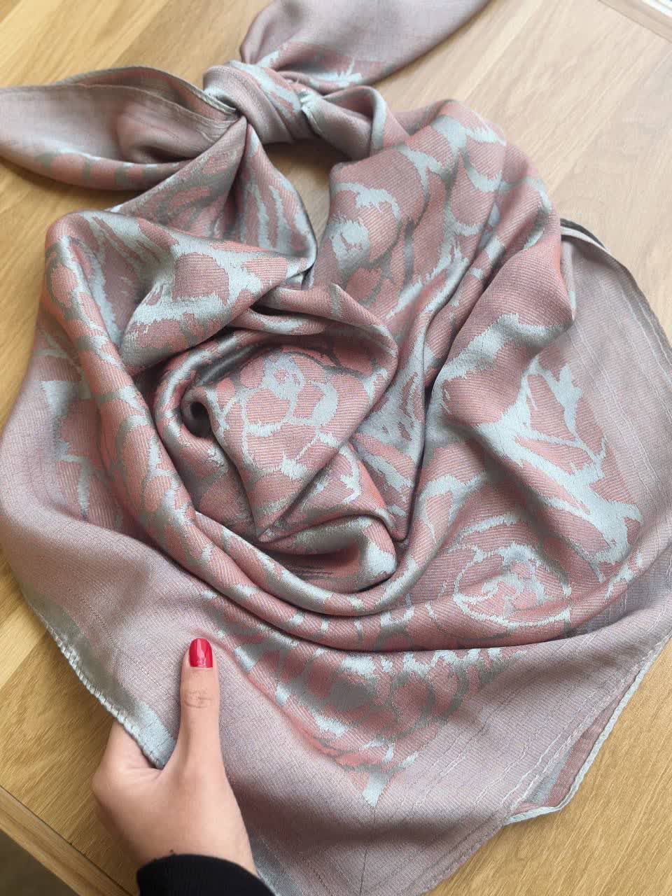 1862- روسری ژاکارد ابریشم