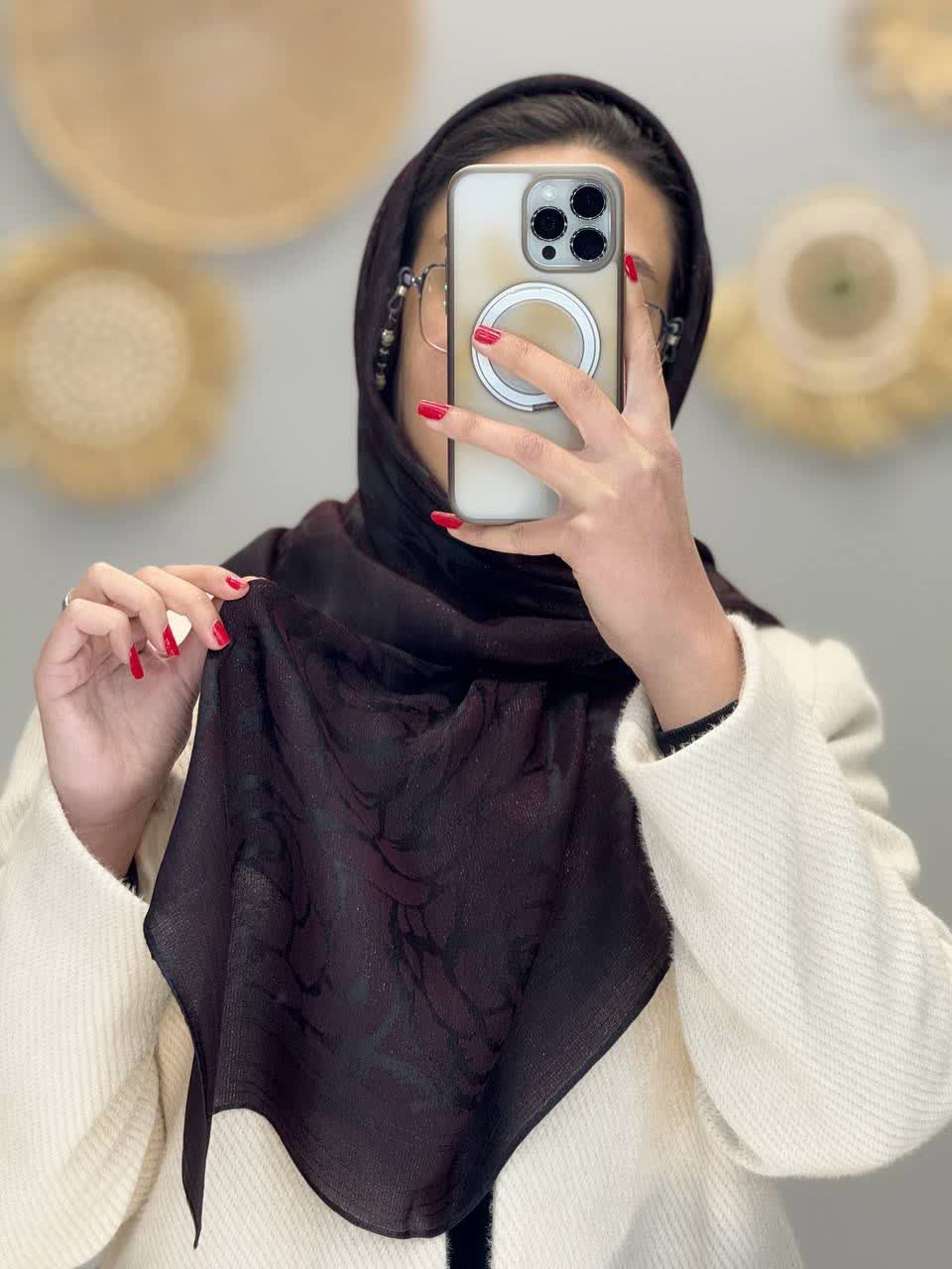 1862- روسری ژاکارد ابریشم