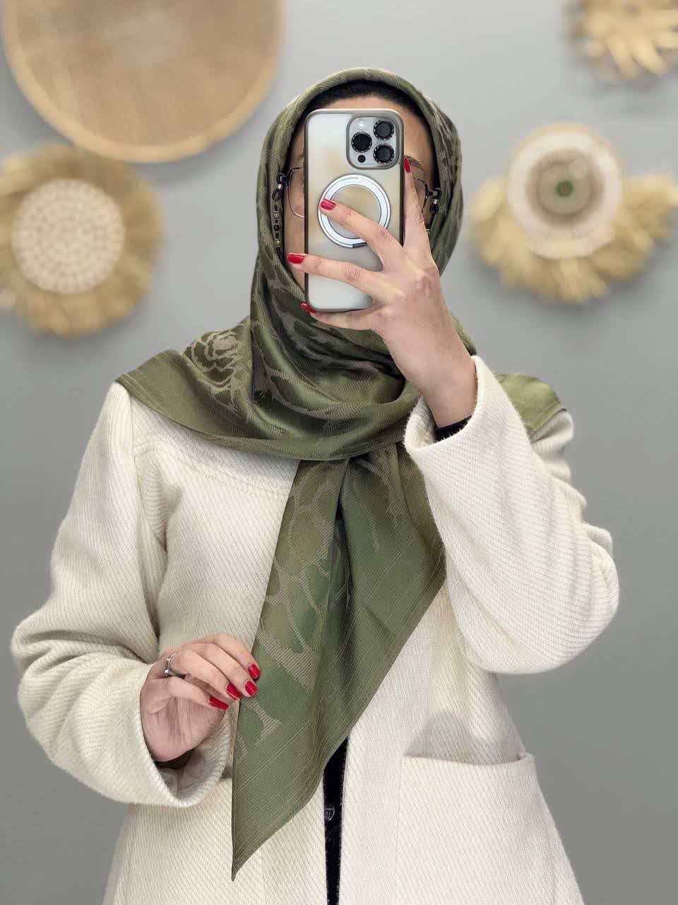 1862- روسری ژاکارد ابریشم