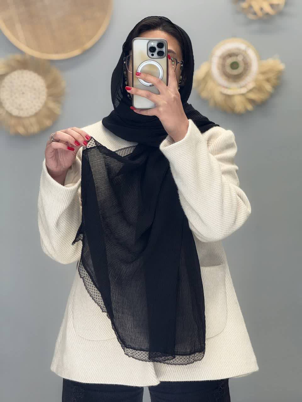 1866- شال میکس مشکی