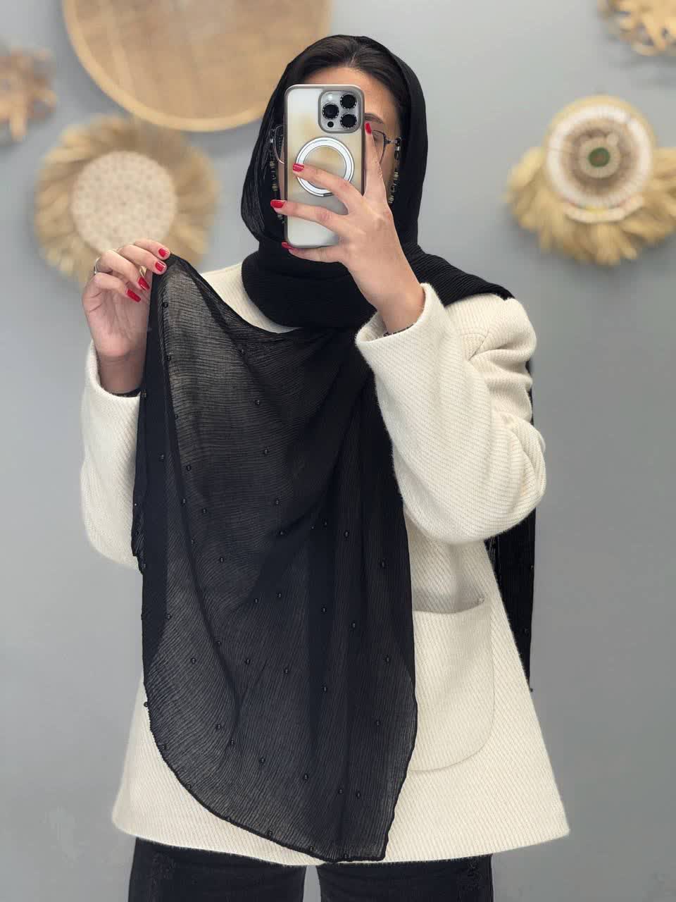 1866- شال میکس مشکی