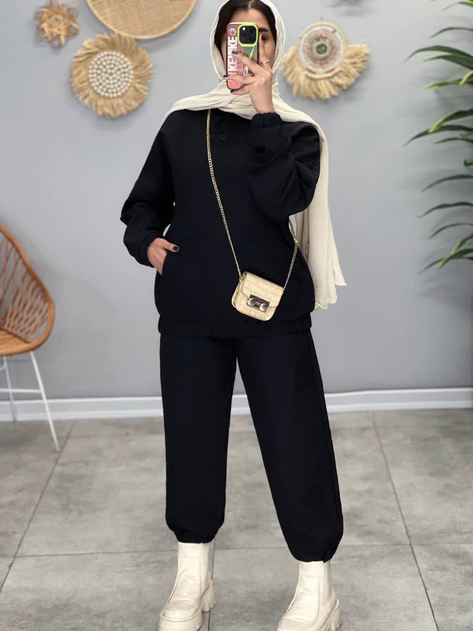 1873- ست اسپرت هودی و شلوار ناتالی