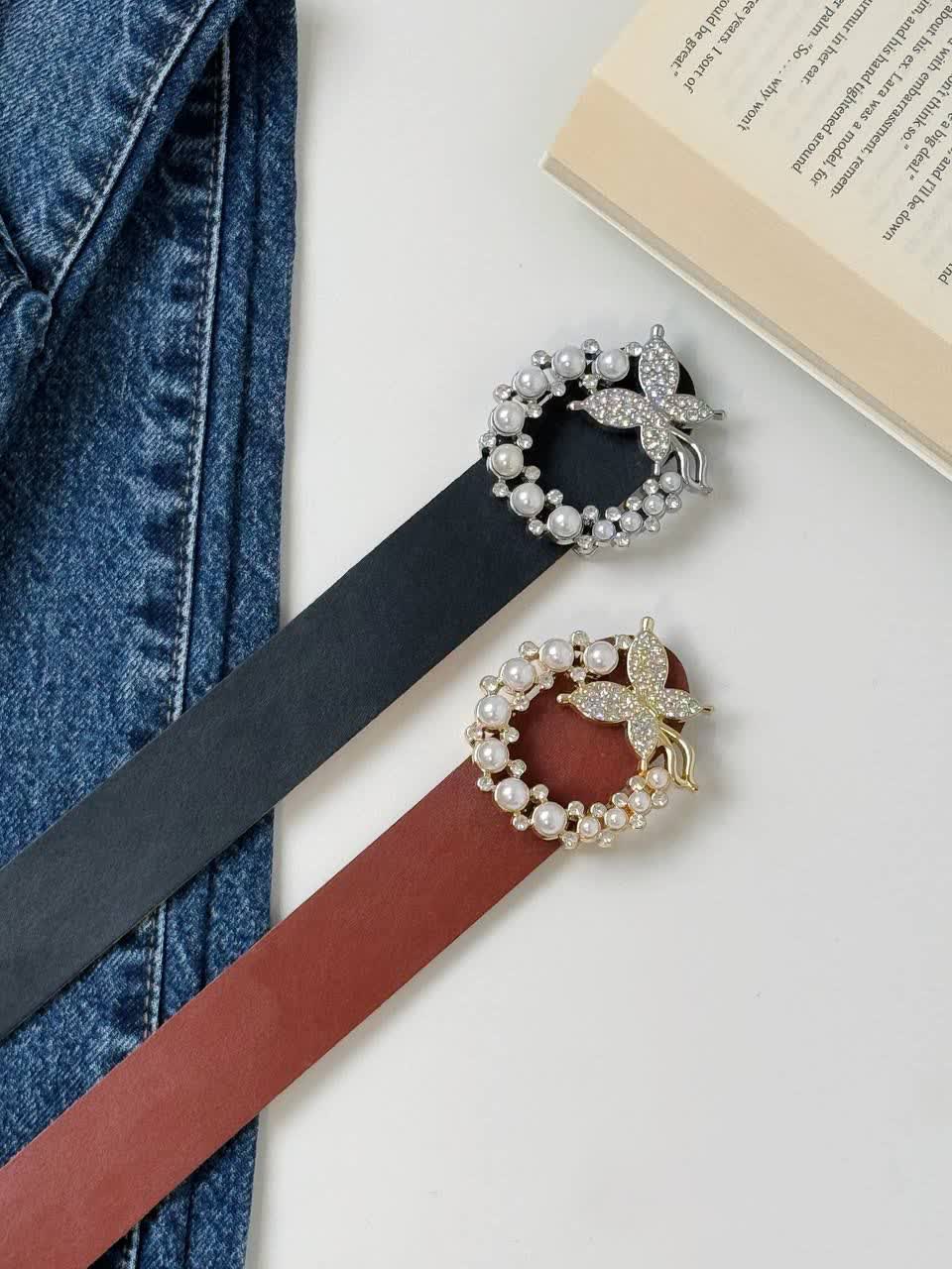 1885- کمربند فول نگین پروانه