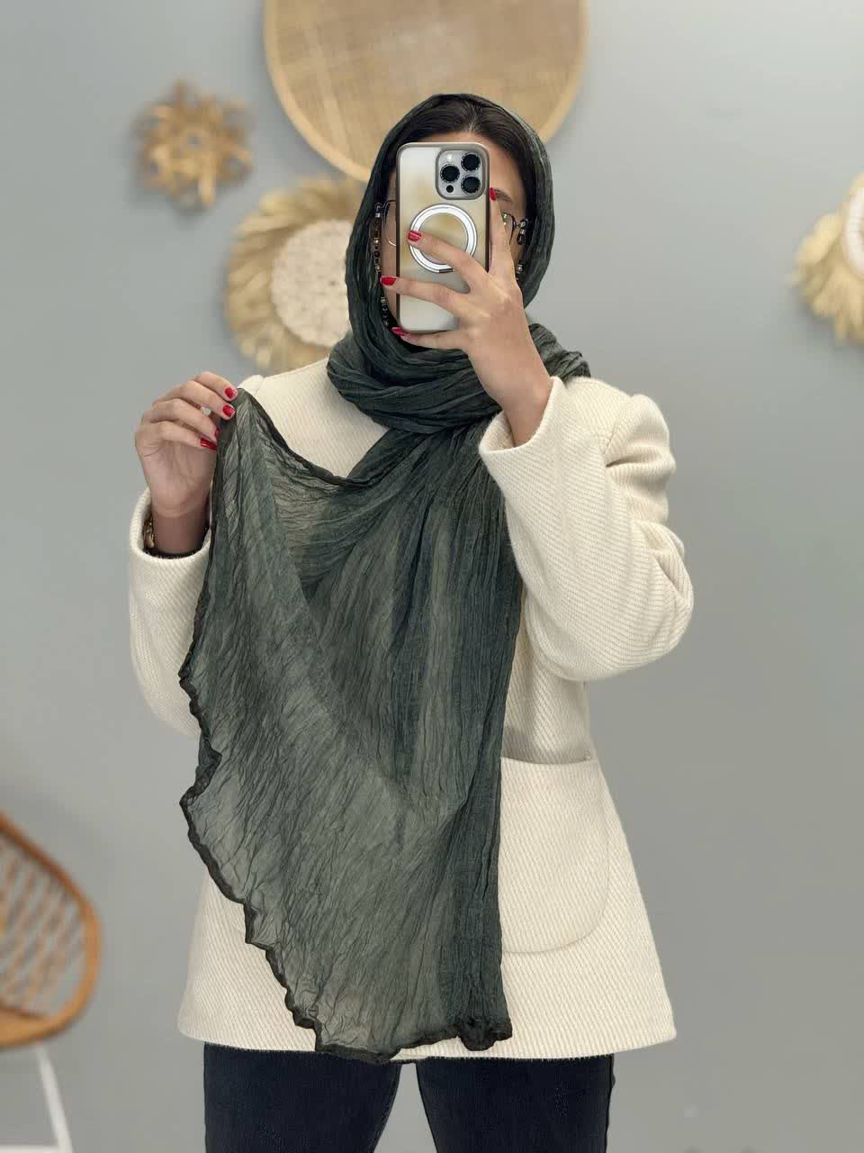 1888- شال کنف ابریشم زیوا