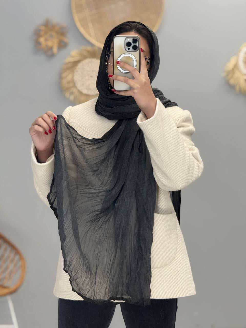 1888- شال کنف ابریشم زیوا