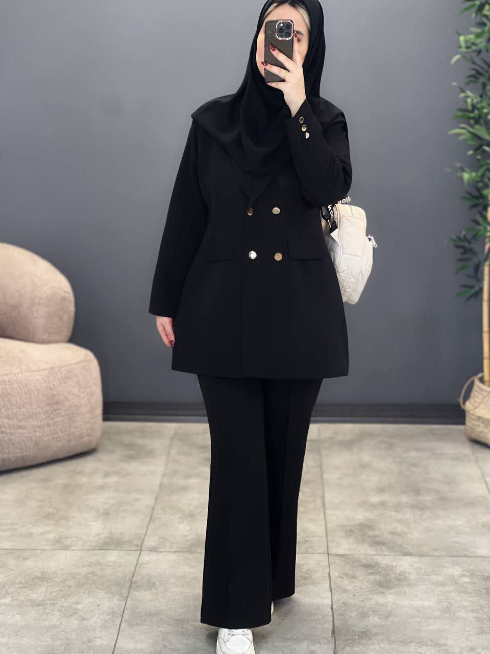 1892- کت و شلوار مشکی نفیس (ویژه محرم)