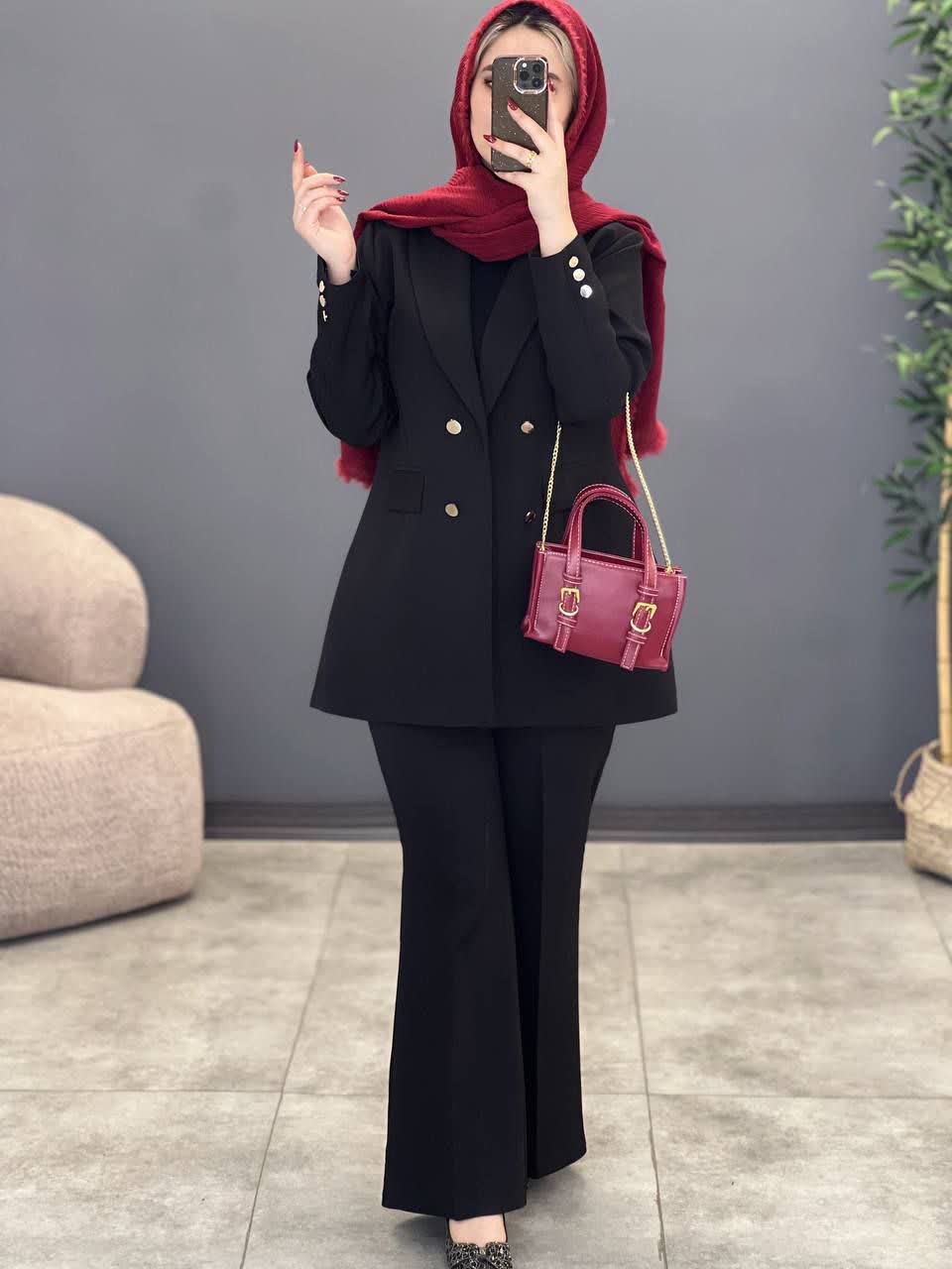 1892- کت و شلوار مشکی نفیس (ویژه محرم)