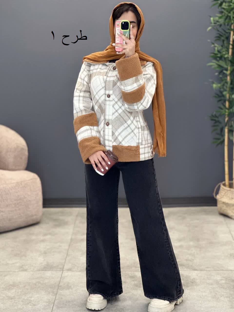 1909- پالتو چهارخونه منگو