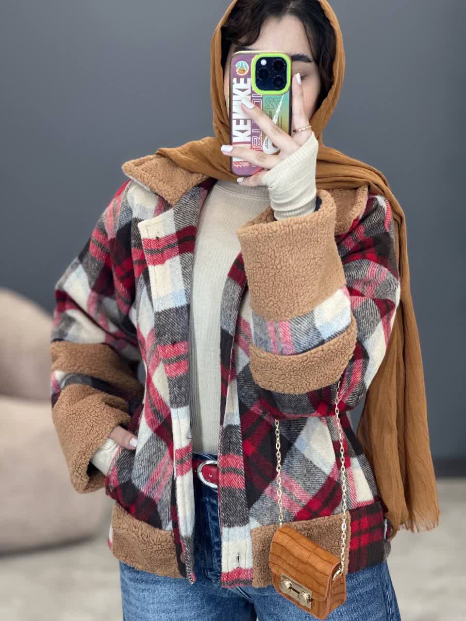 1909- پالتو چهارخونه منگو