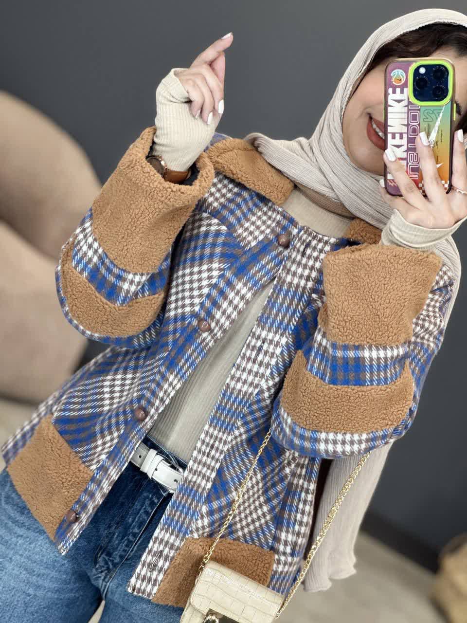 1909- پالتو چهارخونه منگو