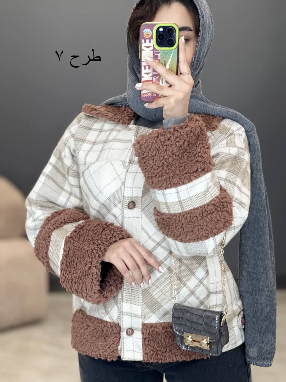 1909- پالتو چهارخونه منگو