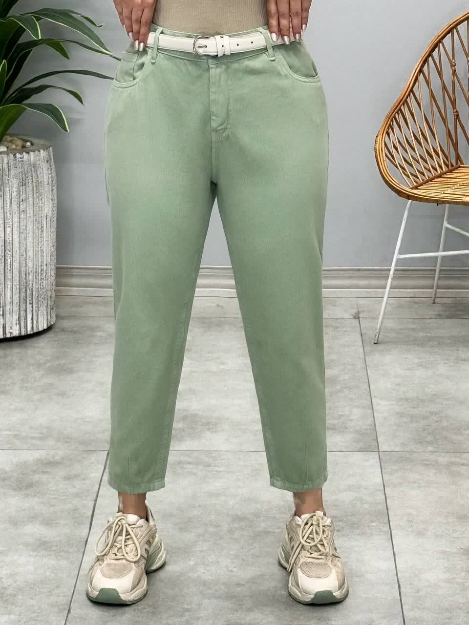 1952- شلوار مام فیت کتان