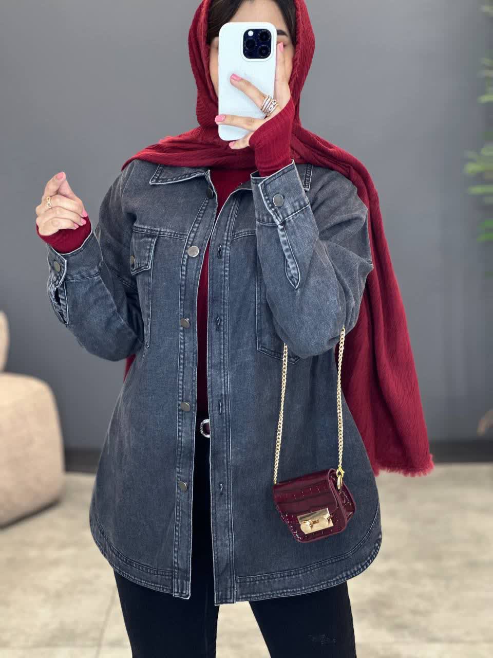 1441- کت جین دو جیب اسپرت