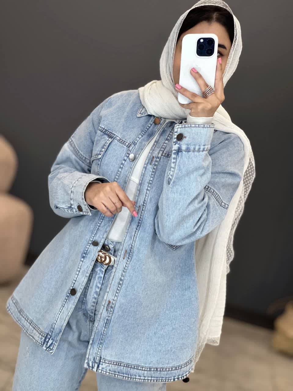 1441- کت جین دو جیب اسپرت