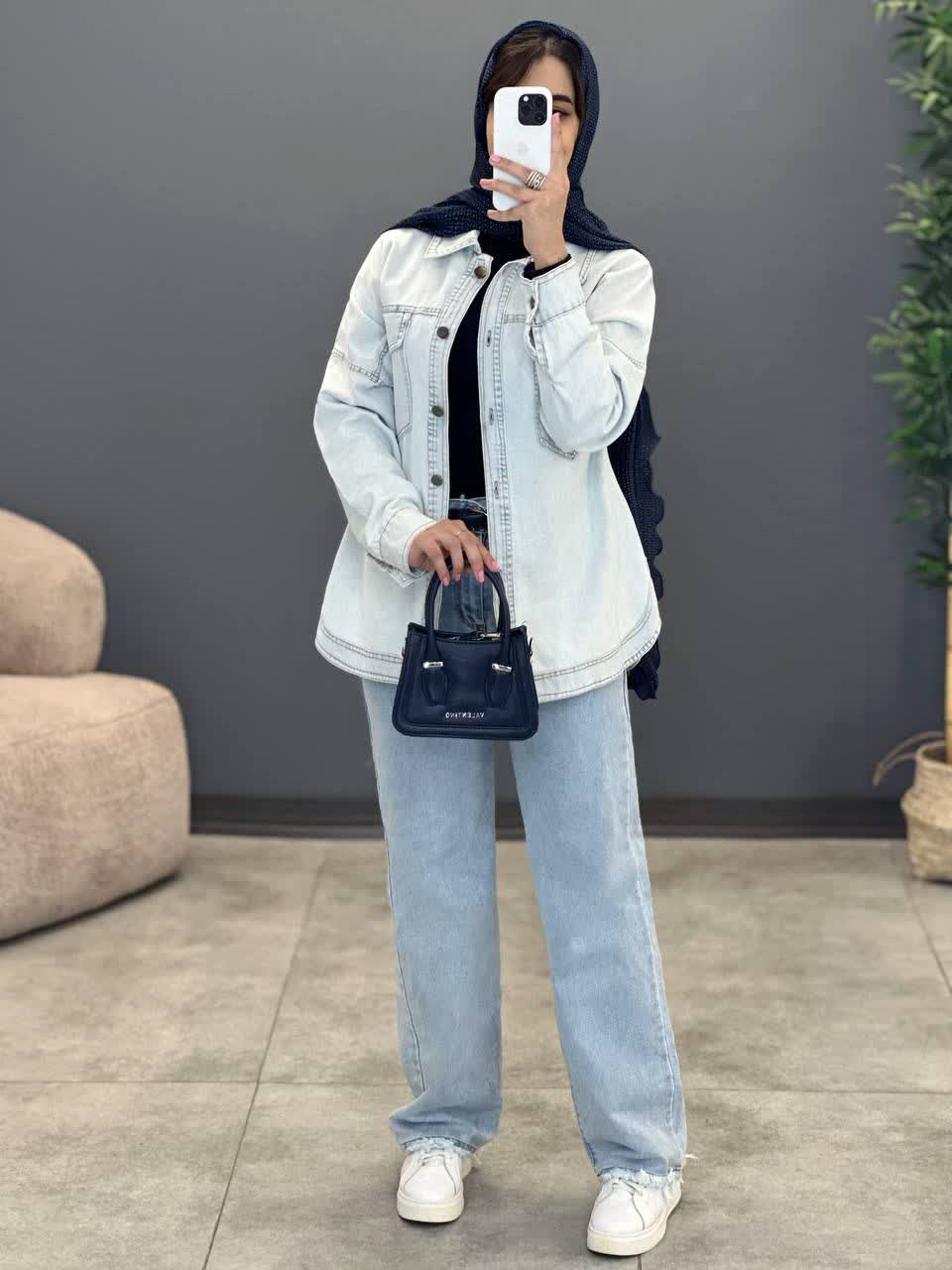 1441- کت جین دو جیب اسپرت