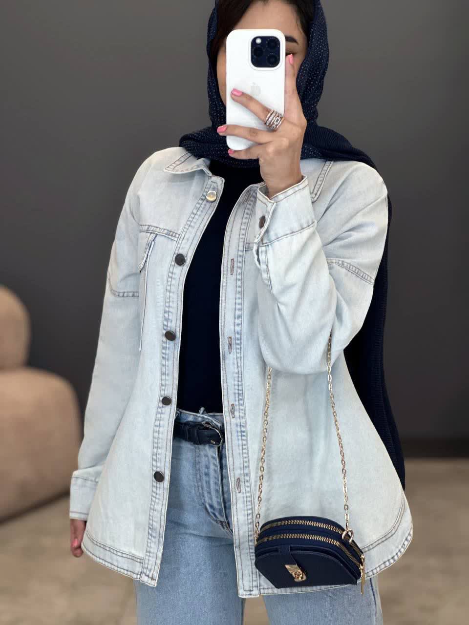 1441- کت جین دو جیب اسپرت