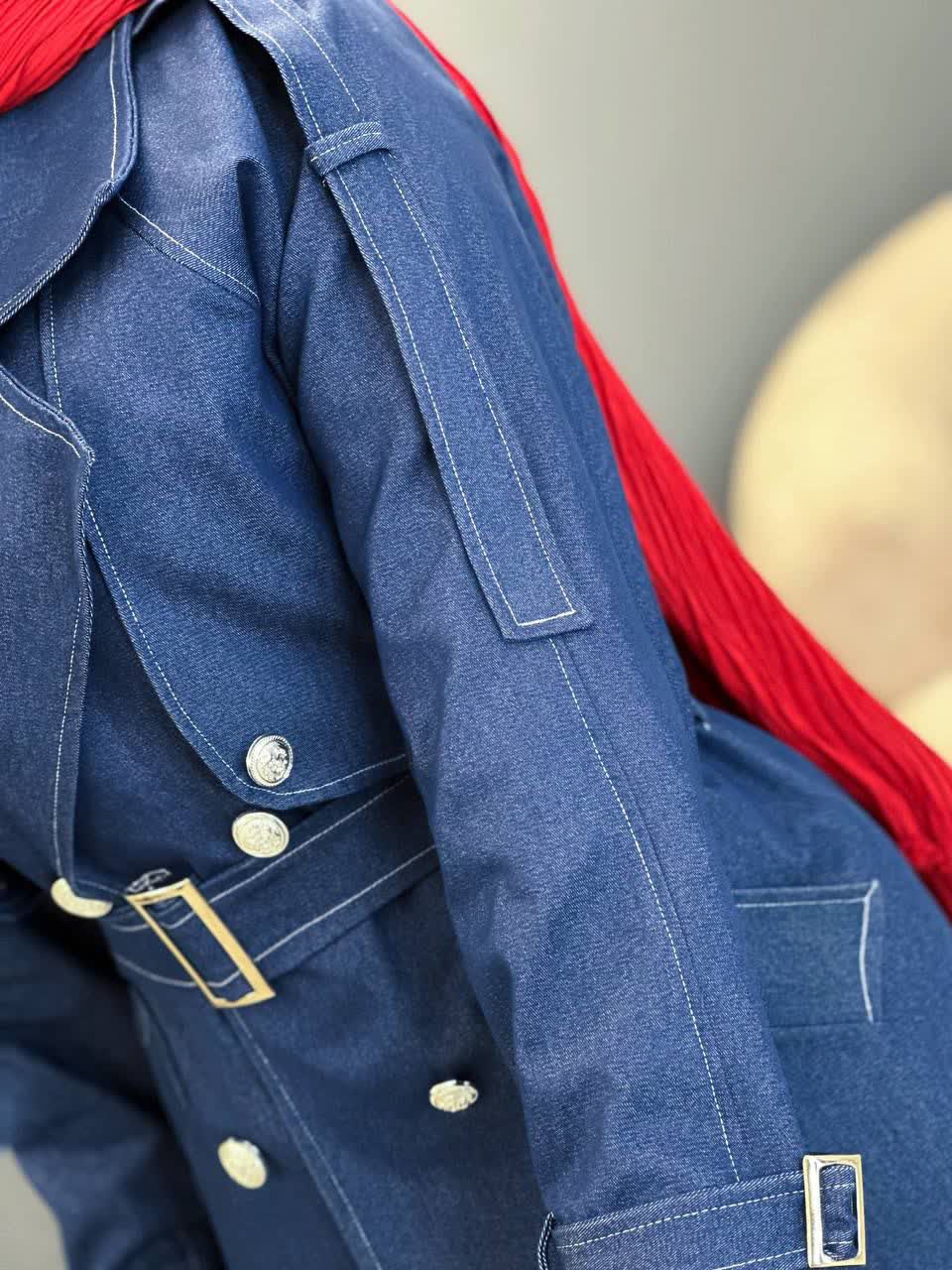 1682-ترنچ کت جین