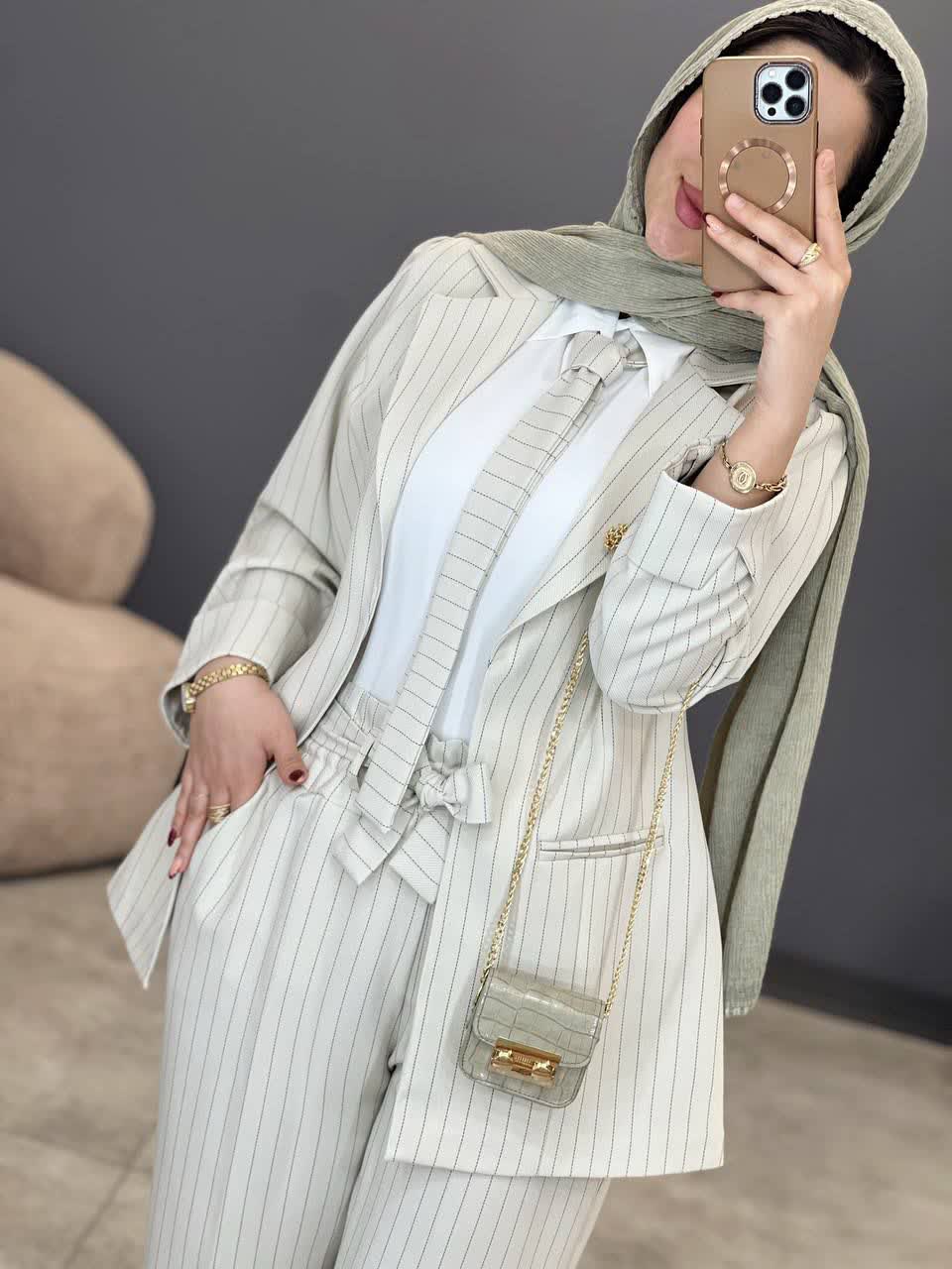 1115- ست سه تیکه مزونی دیپلمات