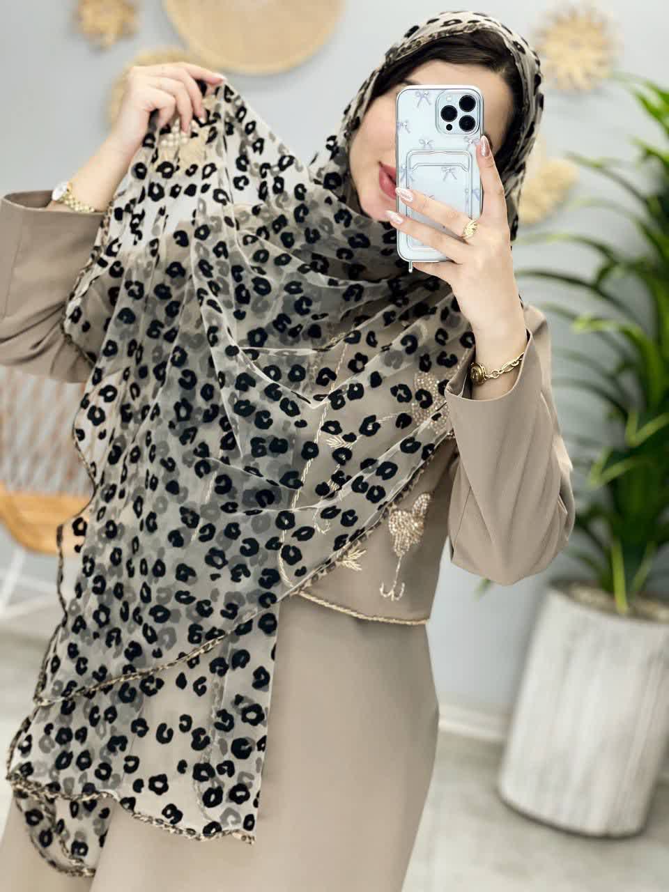 1127-شال تور مخمل رینا کد 1