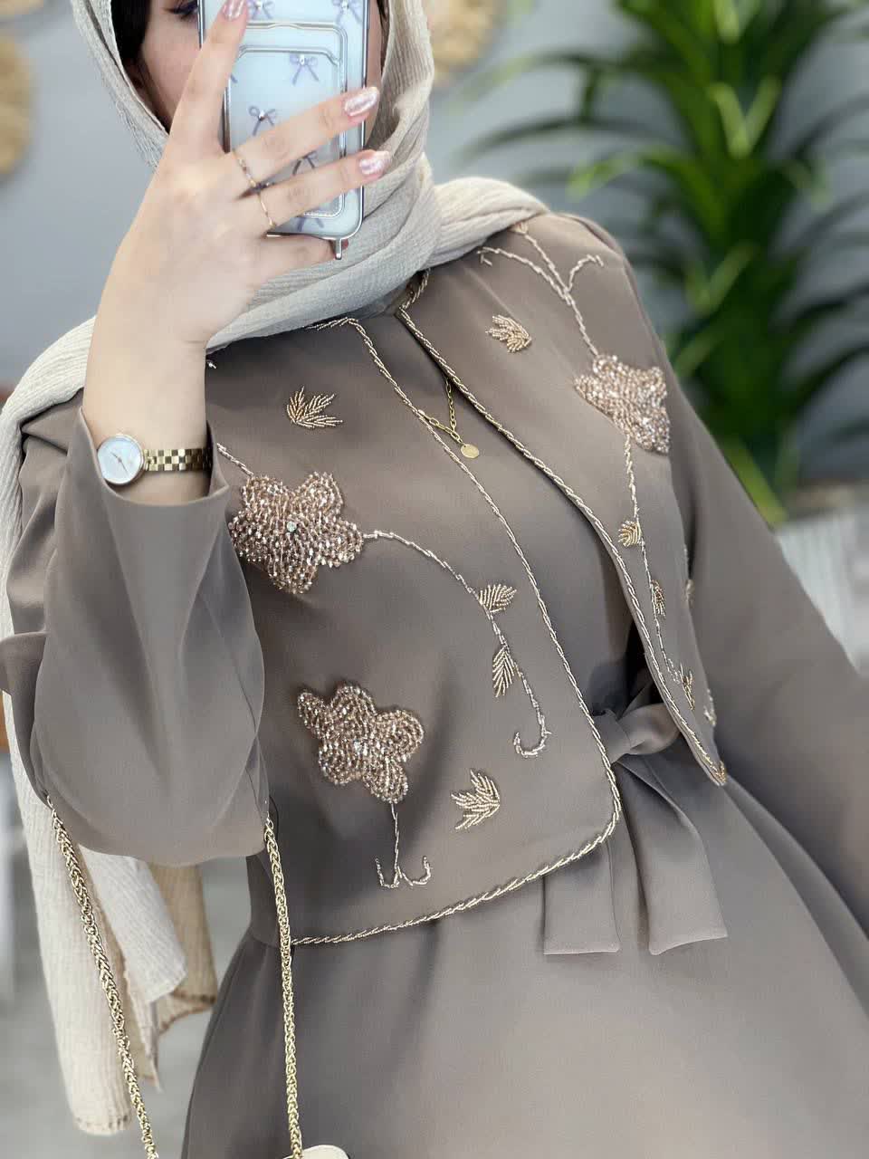 1130- کت و سارافون سنگدوزی